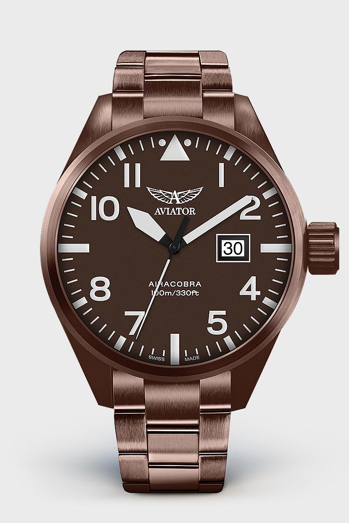 Airacobra P42 V.1.22.8.151.5 Pilot`s Watch by AVIATOR Watch Brand