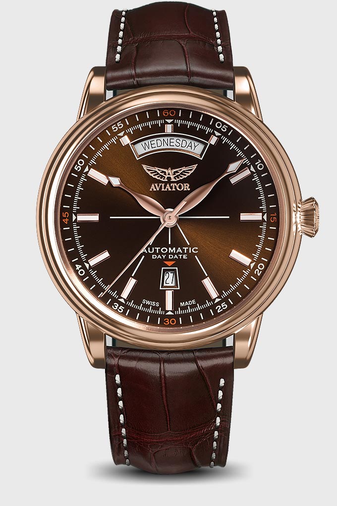Douglas Day-Date V.3.20.2.226.4 Pilot`s Watch by AVIATOR Watch Brand